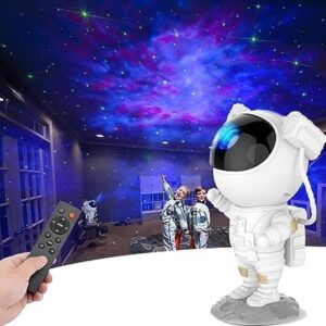 Astronaut Galaxy Projector Night Light – 360° Rotating Star Projector With Remote Control & LED Space Lamp for Kids Bedroom, Gaming Room, Home