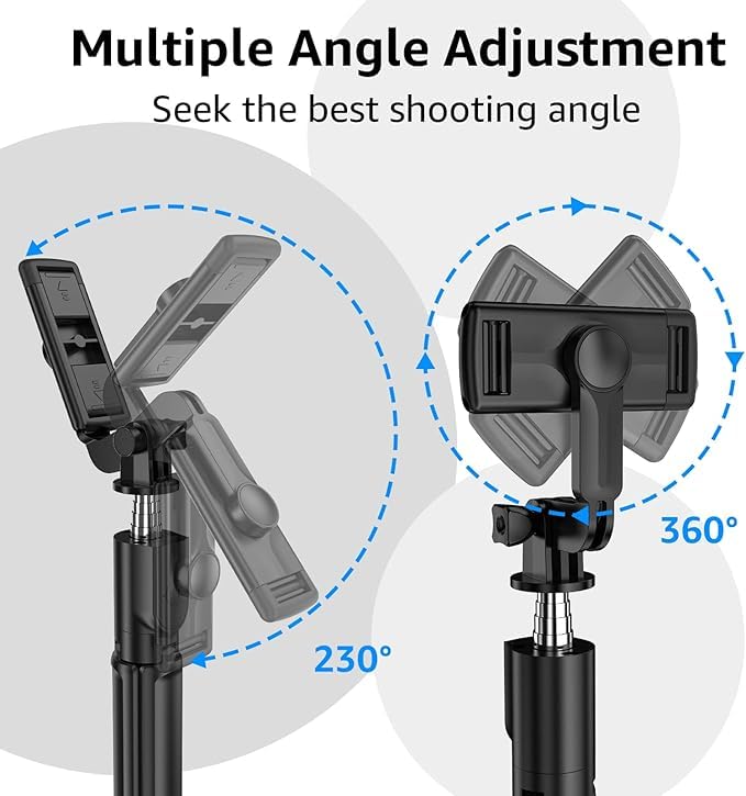 3-in-1 Bluetooth Extendable Selfie Sticks with Tripod Stand with Wireless Remote Compatible with All Phones - Image 10