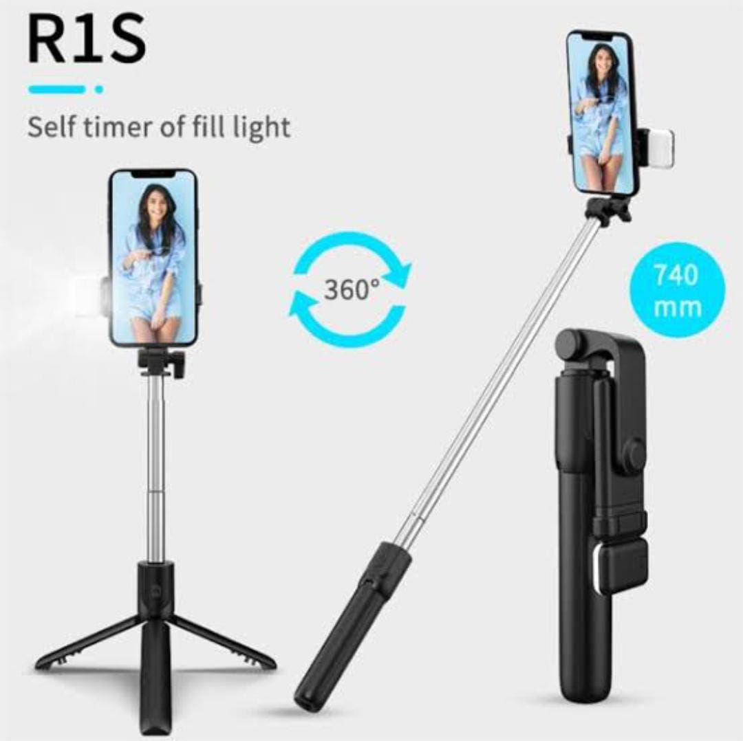 3-in-1 Bluetooth Extendable Selfie Sticks with Tripod Stand with Wireless Remote Compatible with All Phones - Image 2
