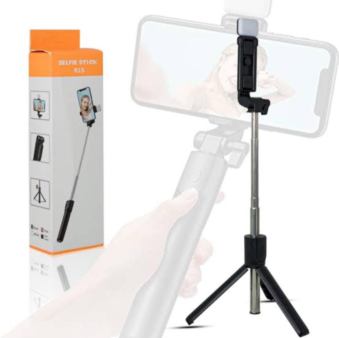 3-in-1 Bluetooth Extendable Selfie Sticks with Tripod Stand with Wireless Remote Compatible with All Phones - Image 4